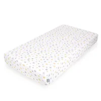 Jersey Fitted Sheet (120x60) Yellow Stars