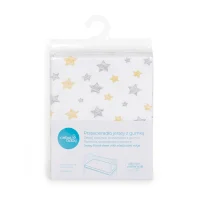 Jersey Fitted Sheet (120x60) Yellow Stars
