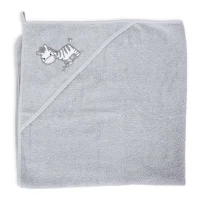 Ręcznik dla niemowlaka Zebra Grey 100x100 Ceba Baby