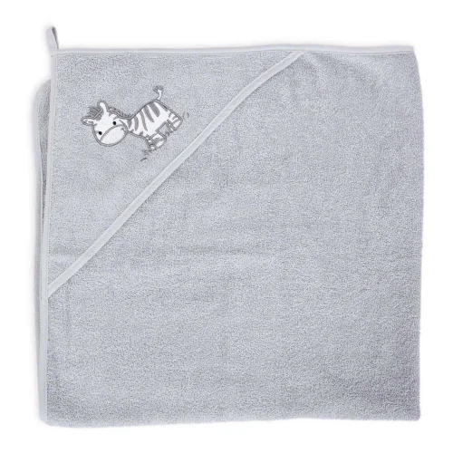 Ręcznik dla niemowlaka Zebra Grey 100x100 Ceba Baby