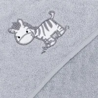 Ręcznik dla niemowlaka Zebra Grey 100x100 Ceba Baby