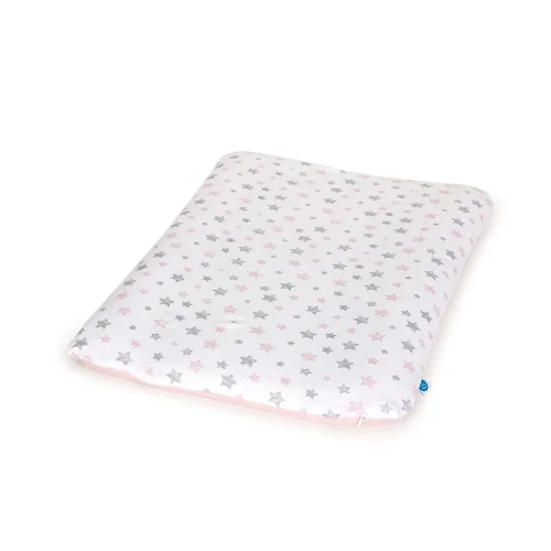 Pokrowiec na przewijak miękki (50x70) 2 szt. Grey Stars + Pink Stars