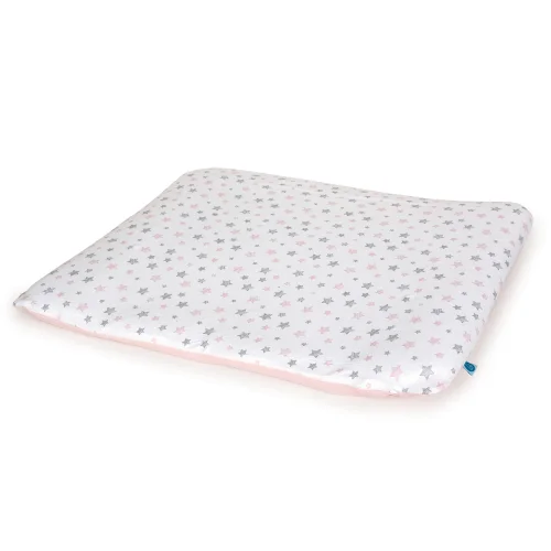 Pokrowiec na przewijak miękki (85x72) 2 szt. Grey Stars + Pink Stars
