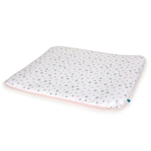 Pokrowiec na przewijak miękki (85x72) 2 szt. Grey Stars + Pink Stars