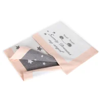 Knitted blanket in gift box (90x90) Stars peach