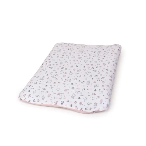 Pokrowiec na przewijak miękki (50x70) 2szt. Candy pink, Bird World + Light grey, Bird World