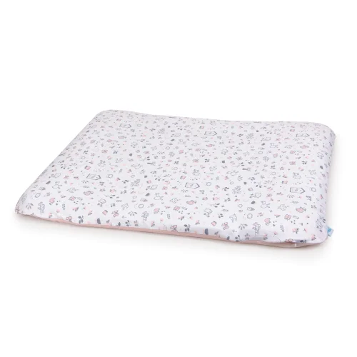 Pokrowiec na przewijak miękki (85x72) 2 szt. Candy Pink, Bird World + Light grey, Bird World