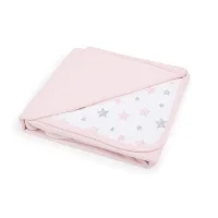 Kocyk dziecięcy (90x100) Candy pink + Pink Stars