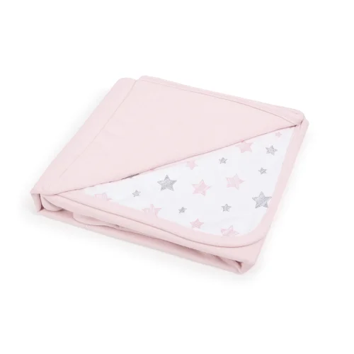 Kocyk dziecięcy (90x100) Candy pink + Pink Stars