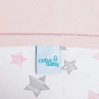 Kocyk dziecięcy (90x100) Candy pink + Pink Stars