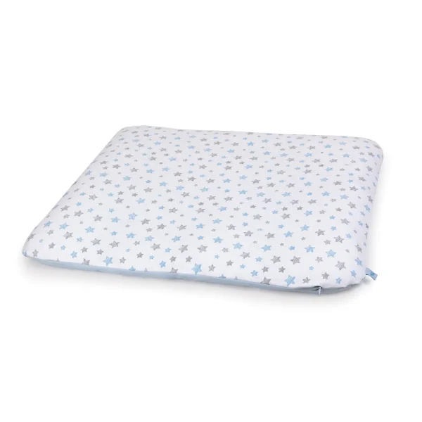 Pokrowiec na przewijak miękki (75x72) 2 szt. Grey Stars, Light grey + Blue Stars, Blue