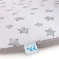 Pokrowiec na przewijak miękki (75x72) 2 szt. Grey Stars, Light grey + Blue Stars, Blue