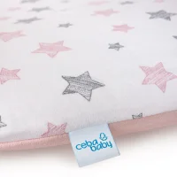 Pokrowiec na przewijak miękki (75x72) 2 szt. Grey Stars, Light grey + Pink Stars, Pink