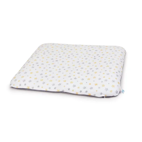 Pokrowiec na przewijak miękki (75x72) 2 szt. Grey Stars, Light grey + Yellow Stars, Dark grey