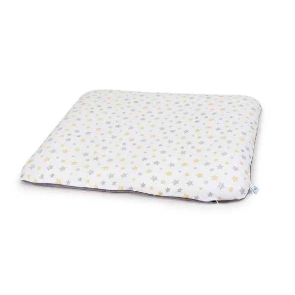 Pokrowiec na przewijak miękki (75x72) 2 szt. Grey Stars, Light grey + Yellow Stars, Dark grey