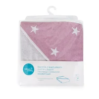Ręcznik dla niemowlaka Stars Pink Melange 100x100 Ceba Baby
