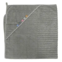 Ręcznik dla niemowlaka Grey Wave Line 100x100 Ceba Baby