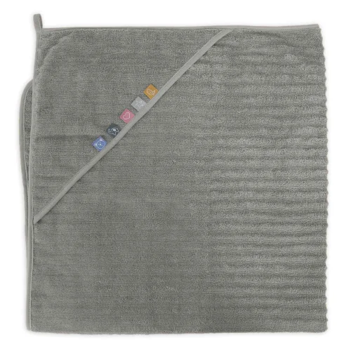 Ręcznik dla niemowlaka Grey Wave Line 100x100 Ceba Baby