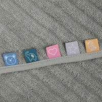 Ręcznik dla niemowlaka Grey Wave Line 100x100 Ceba Baby