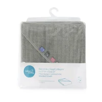 Ręcznik dla niemowlaka Grey Wave Line 100x100 Ceba Baby