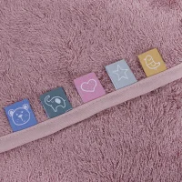 Ręcznik dla niemowlaka Rose Tan EcoVero Line 100x100 Ceba Baby
