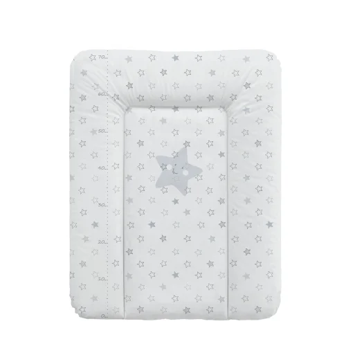 Soft changing mat small (50x70) Stars grey