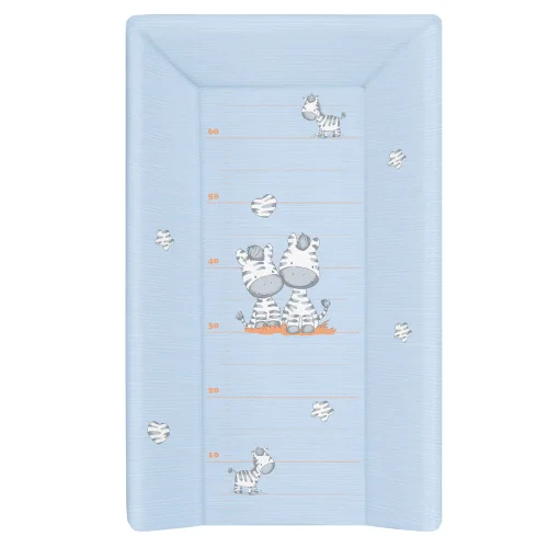 Hard changing mat long with a bolster (80) Zebra blue