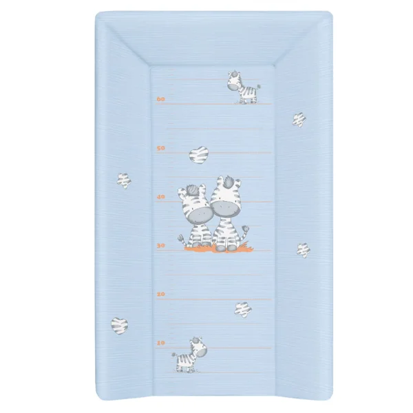 Hard changing mat long with a bolster (80) Zebra blue