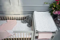 Pokrowiec na przewijak miękki (50x70) 2szt. Candy pink, Bird World + Light grey, Bird World