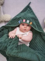 Ręcznik dla niemowlaka Emerald Wave Line 100x100 Ceba Baby