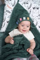 Ręcznik dla niemowlaka Emerald Wave Line 100x100 Ceba Baby