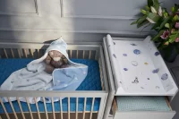 Ręcznik dla niemowlaka Stars Blue Melange 100x100 Ceba Baby