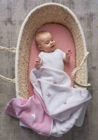 Ręcznik dla niemowlaka Stars Pink Melange 100x100 Ceba Baby