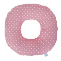 Postpartum donut cushion White dots on raspberry pink