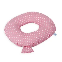 Postpartum donut cushion White dots on raspberry pink