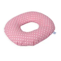 Postpartum donut cushion White dots on raspberry pink