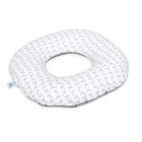 Postpartum donut cushion Birds, grey reverse side