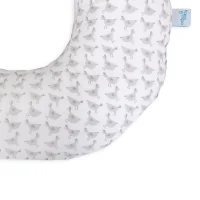 Postpartum donut cushion Birds, grey reverse side