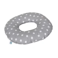 Postpartum donut cushion White polka dots on grey
