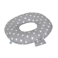 Postpartum donut cushion White polka dots on grey