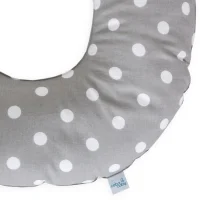 Postpartum donut cushion White polka dots on grey