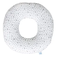 Postpartum donut cushion Grey stars on white