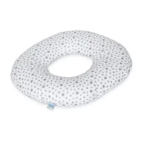 Postpartum donut cushion Grey stars on white