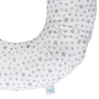 Postpartum donut cushion Grey stars on white