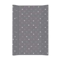 Hard changing mat short (50x70) Comfort Stars dark grey