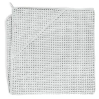 Hooded towel Waffle Line Light grey 100x100 Ceba Baby