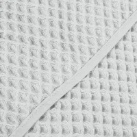 Hooded towel Waffle Line Light grey 100x100 Ceba Baby