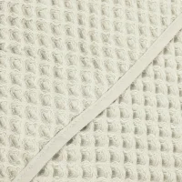 Hooded towel Waffle Line Creamy 100x100 Ceba Baby