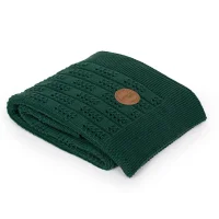 Kocyk dziany (90x90) w opakowaniu prezentowym Jodełka Emerald