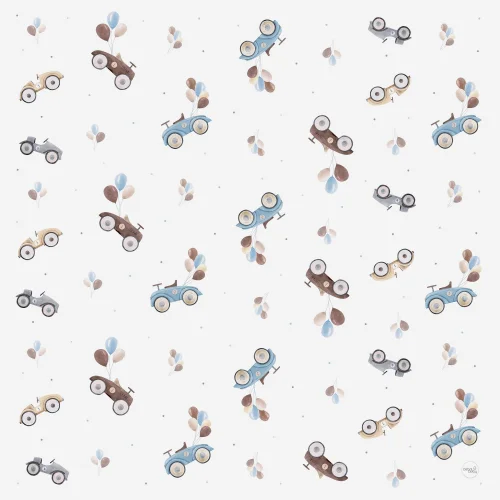 Less mess mat (120x120 cm) Retro Cars